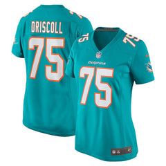Jack Driscoll Miami Dolphins Women's Team Game Jersey - Aqua on sale