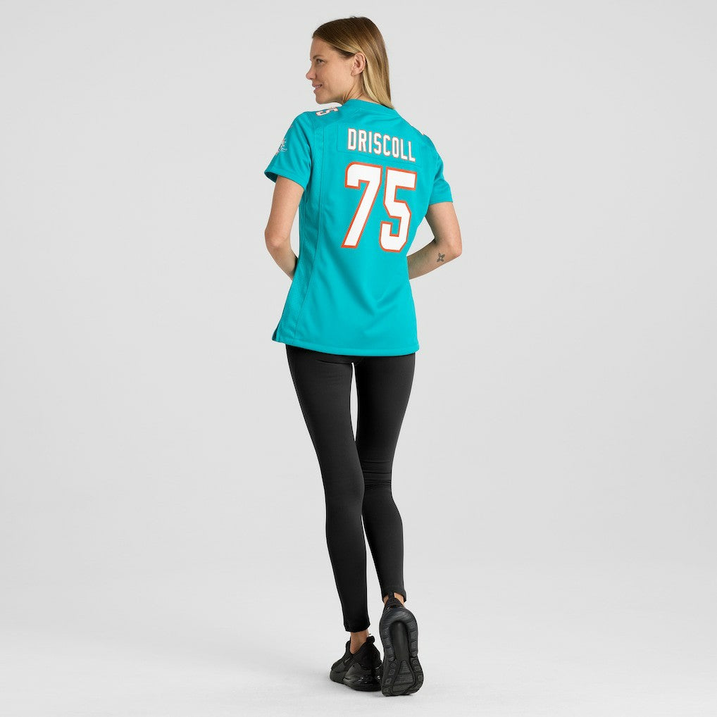Jack Driscoll Miami Dolphins Women's Team Game Jersey - Aqua on sale