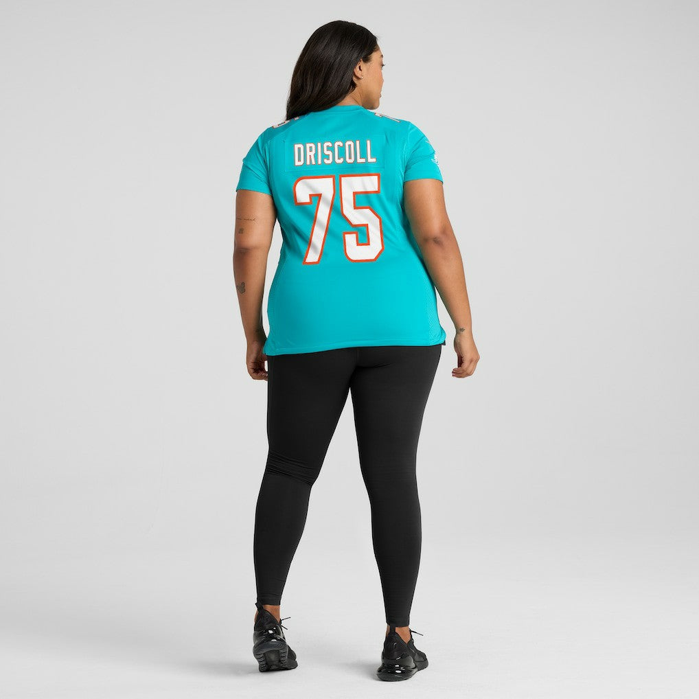 Jack Driscoll Miami Dolphins Women's Team Game Jersey - Aqua on sale