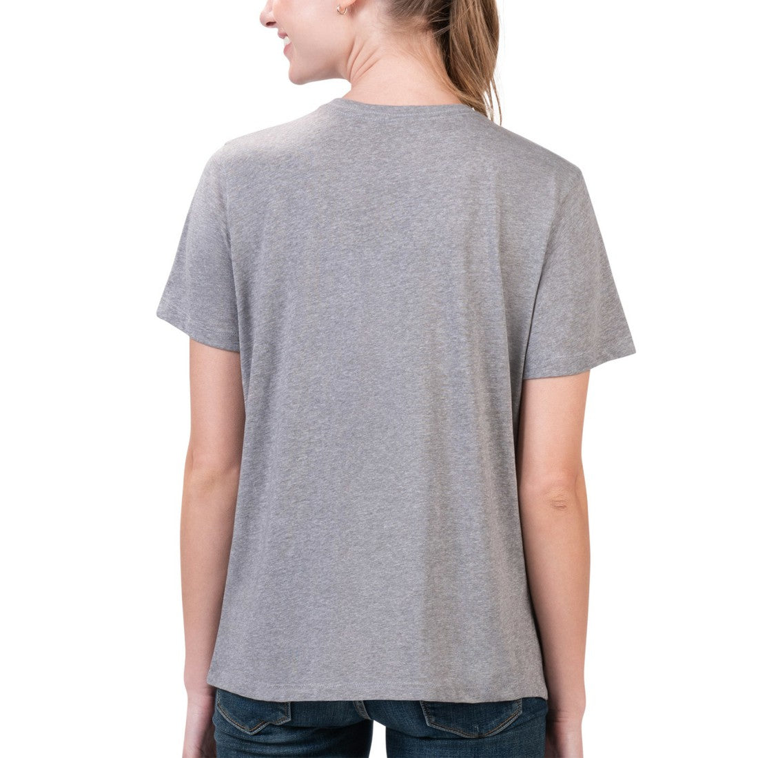 Houston Texans G-III 4Her by Carl Banks Women's Super-Slim Fit Lightweight H-Town T-Shirt - Heather Gray for sale