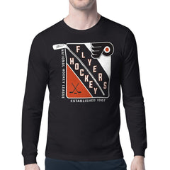 Philadelphia Flyers Starter Shield Long Sleeve Graphic T-Shirt - Black T-shirts