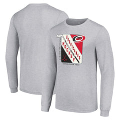 Carolina Hurricanes Starter Shield Long Sleeve Graphic T-Shirt - Heather Gray T-shirts