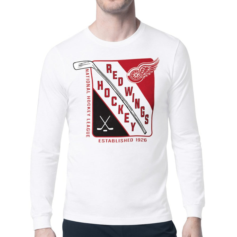 Detroit Red Wings Starter Shield Long Sleeve Graphic T-Shirt - White T-shirts