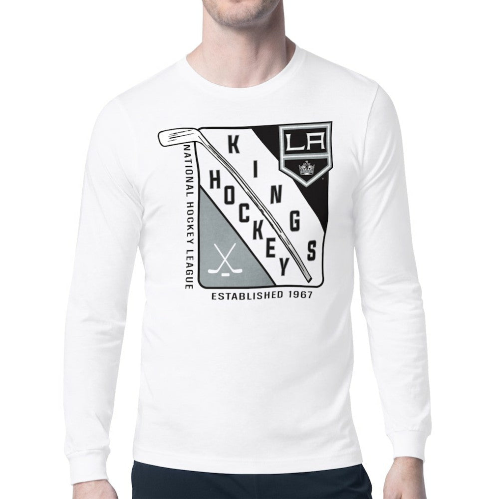 Los Angeles Kings Starter Shield Long Sleeve Graphic T-Shirt - White T-shirts