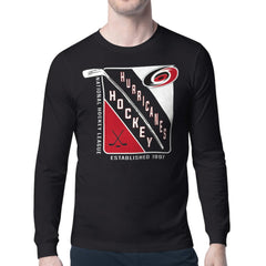 Carolina Hurricanes Starter Shield Long Sleeve Graphic T-Shirt - Black T-shirts