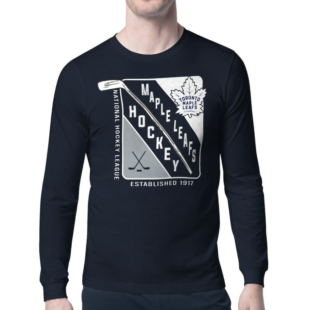 Toronto Maple Leafs Starter Shield Long Sleeve Graphic T-Shirt - Navy T-shirts