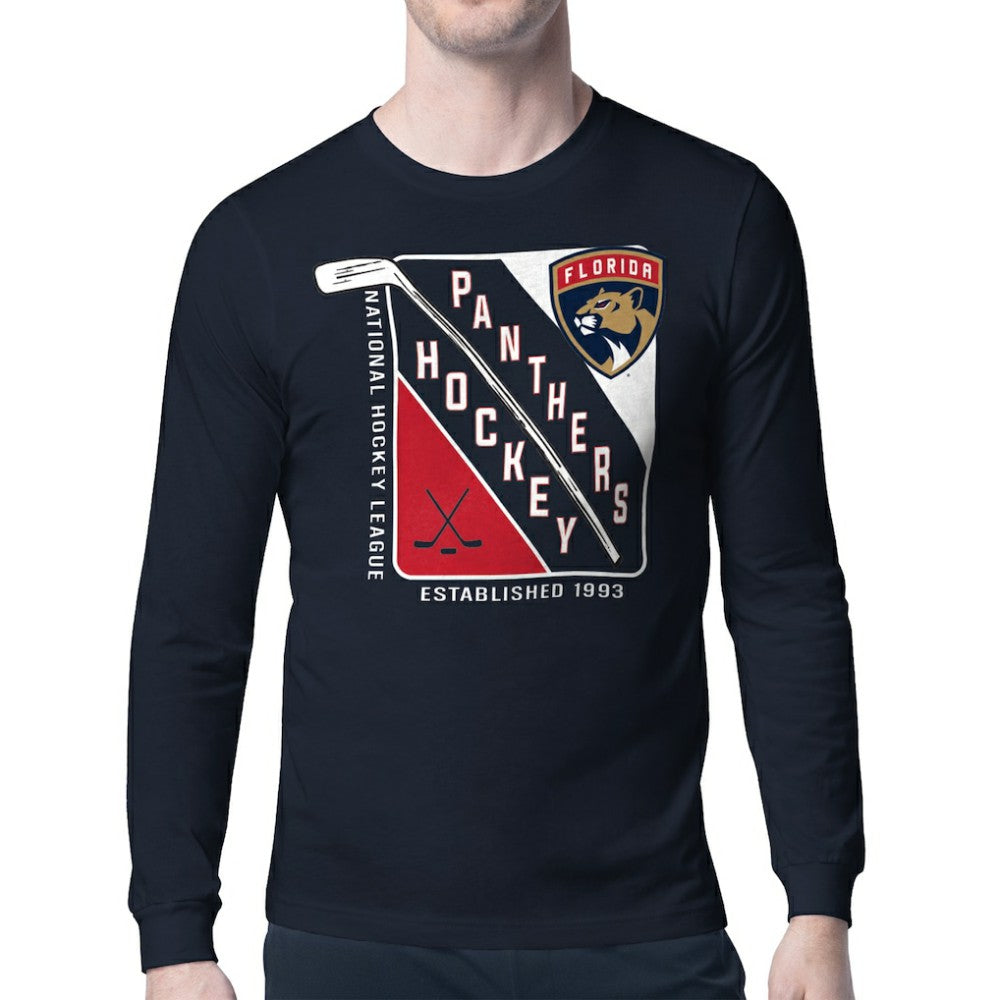 Florida Panthers Starter Shield Long Sleeve Graphic T-Shirt - Navy T-shirts