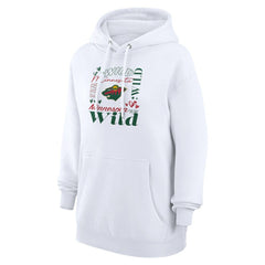 Minnesota Wild G-III 4Her by Carl Banks Women's Collage Team Graphic Tri-Blend Fleece Pullover Hoodie - White Hoodies