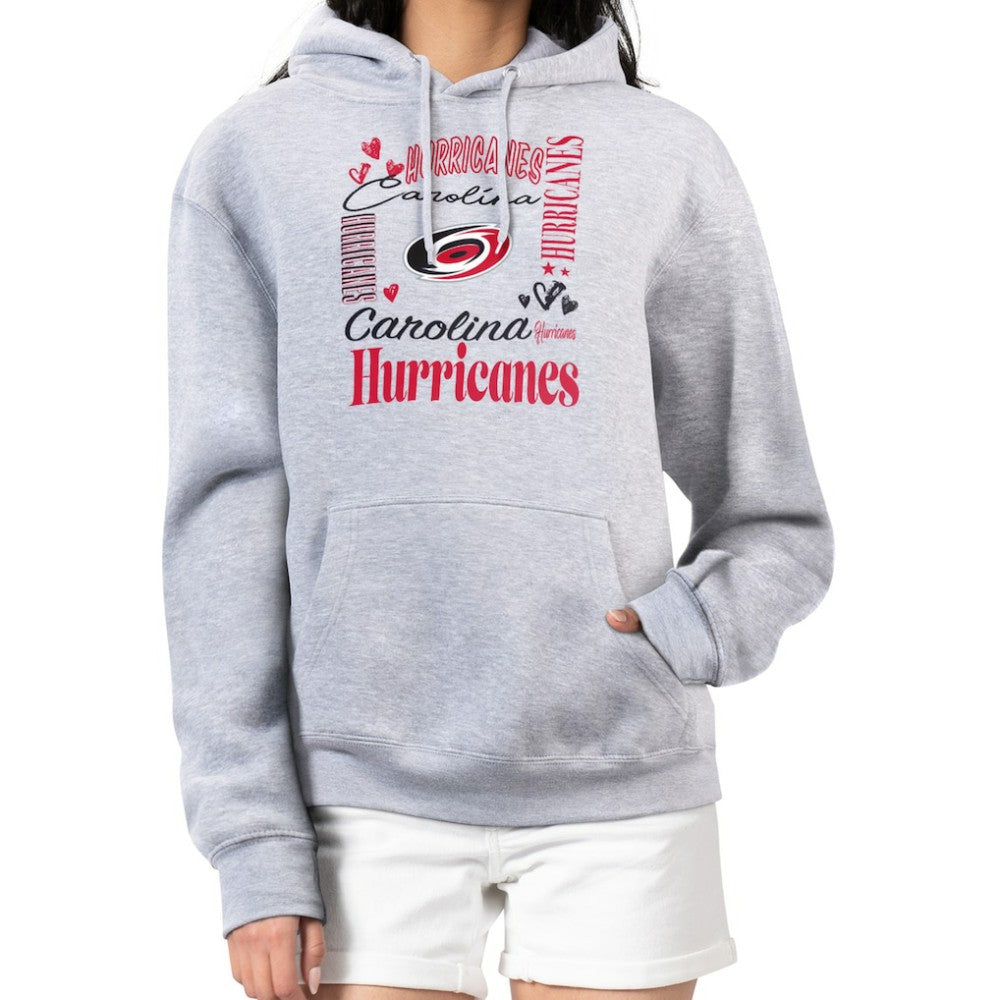 Carolina Hurricanes G-III 4Her by Carl Banks Women's Collage Team Graphic Fleece Pullover Hoodie - Heather Gray Hoodies