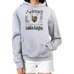 Vegas Golden Knights G-III 4Her by Carl Banks Women's Collage Team Graphic Tri-Blend Fleece Pullover Hoodie - Heather Gray Hoodies