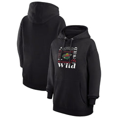 Minnesota Wild G-III 4Her by Carl Banks Women's Collage Team Graphic Tri-Blend Fleece Pullover Hoodie - Black Hoodies