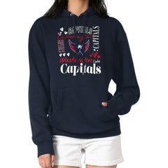 Washington Capitals G-III 4Her by Carl Banks Women's Collage Team Graphic Tri-Blend Fleece Pullover Hoodie - Navy Hoodies
