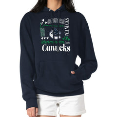 Vancouver Canucks G-III 4Her by Carl Banks Women's Collage Team Graphic Tri-Blend Fleece Pullover Hoodie - Navy Hoodies