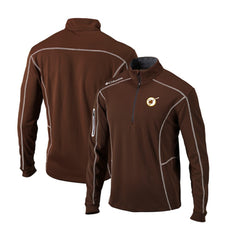 San Diego Padres Cooperstown Collection Omni-Wick Shotgun Quarter-Zip Top Brown