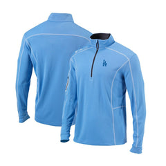 Los Angeles Dodgers Cooperstown Collection Omni-Wick Shotgun Quarter-Zip Top Light Blue