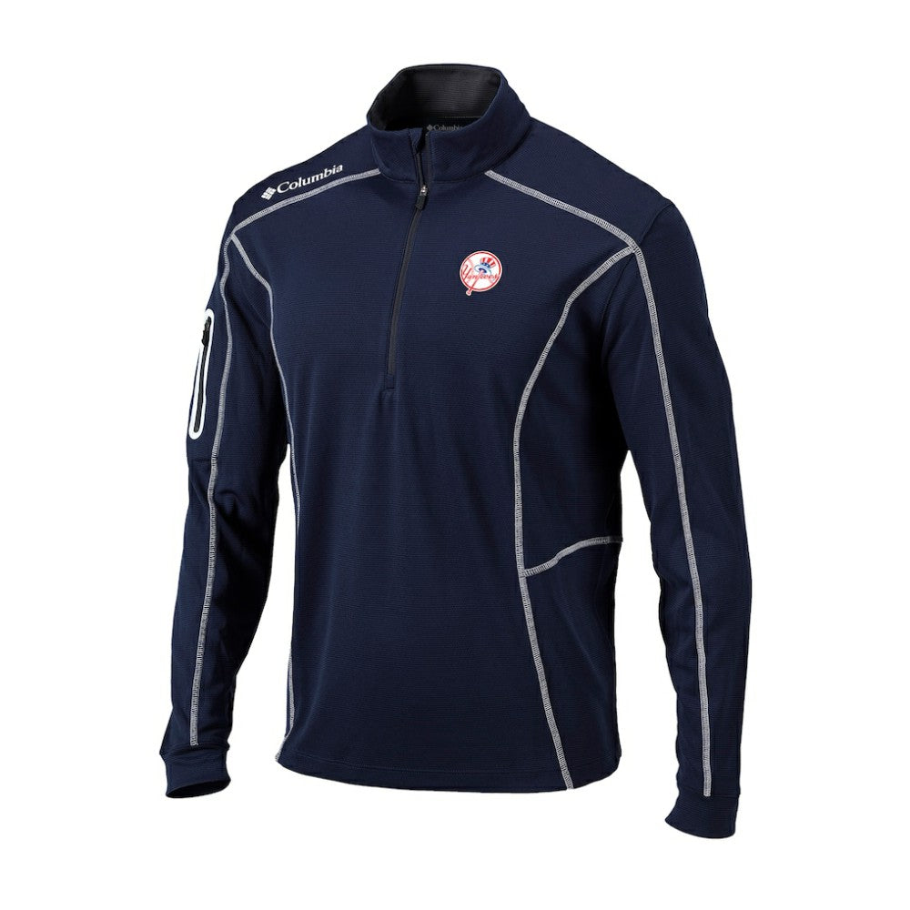 New York Yankees Cooperstown Collection Omni-Wick Shotgun Quarter-Zip Top Navy