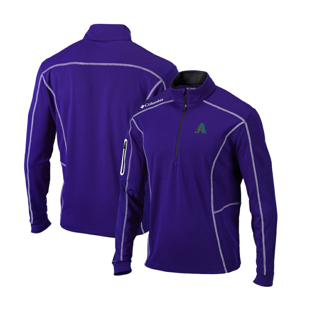 Arizona Diamondbacks Cooperstown Collection Omni-Wick Shotgun Quarter-Zip Top Purple
