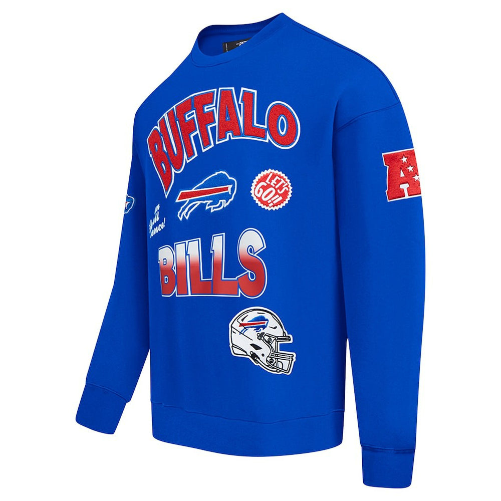 Buffalo Bills Pro Standard Turn It Up Drop Shoulder Pullover Sweatshirt - Royal for sale