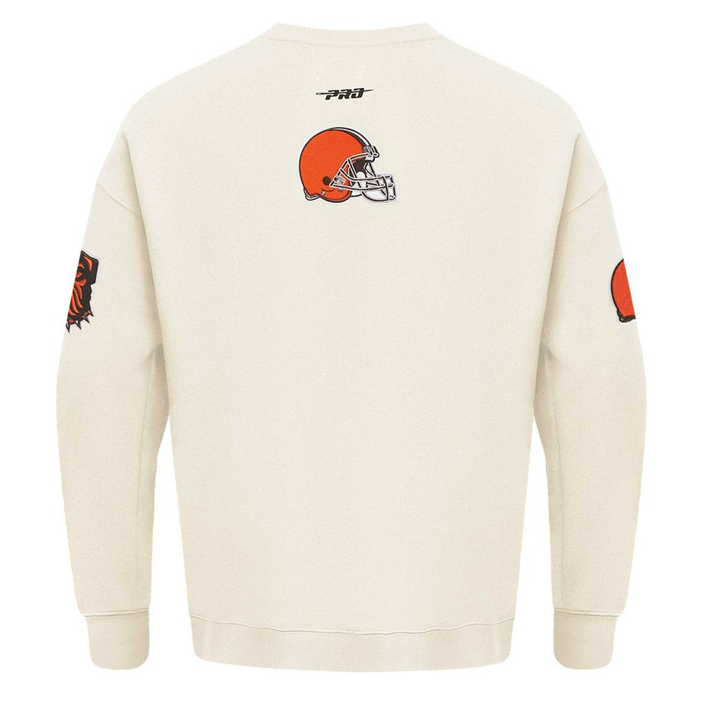 Cleveland Browns Pro Standard Turn It Up Pullover Sweatshirt - Cream cheap