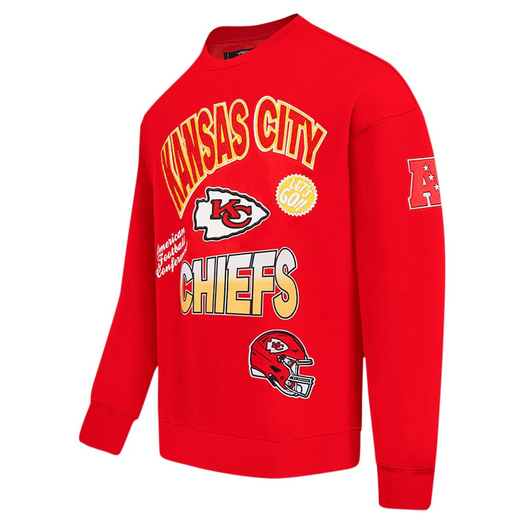 Kansas City Chiefs Pro Standard Turn It Up Drop Shoulder Pullover Sweatshirt - Red online