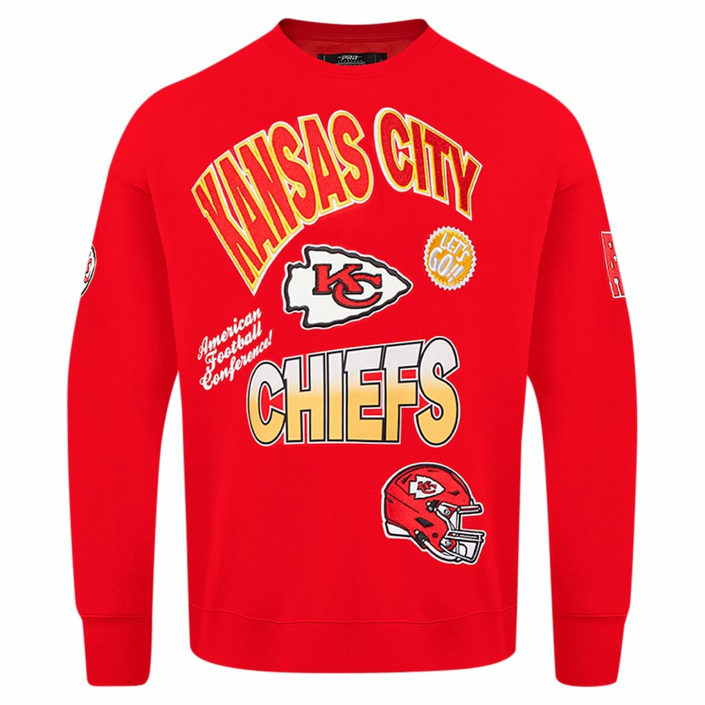 Kansas City Chiefs Pro Standard Turn It Up Drop Shoulder Pullover Sweatshirt - Red online