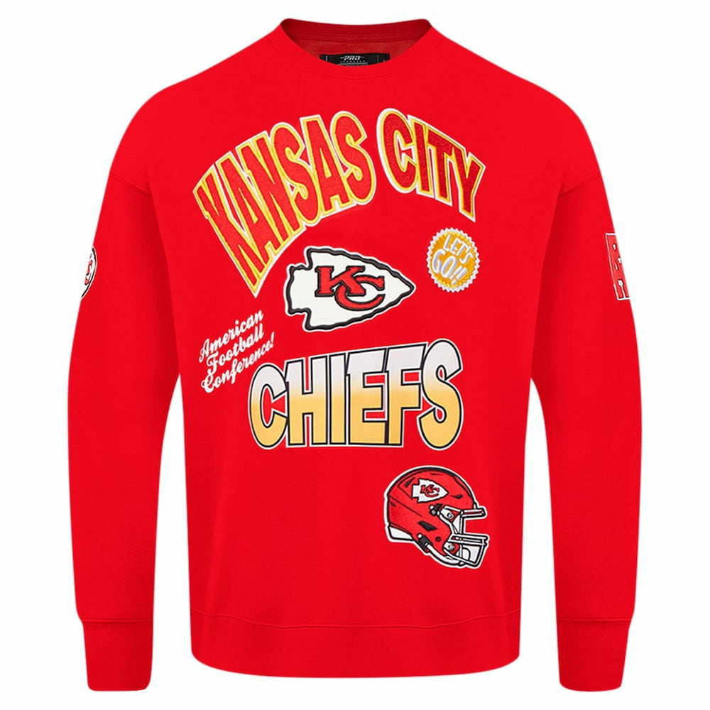 Kansas City Chiefs Pro Standard Turn It Up Drop Shoulder Pullover Sweatshirt - Red online