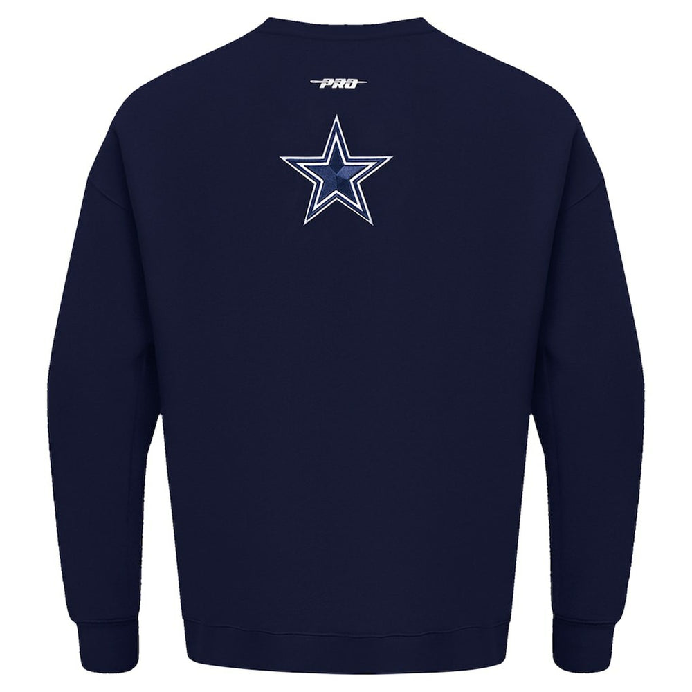 Dallas Cowboys Pro Standard Turn It Up Drop Shoulder Pullover Sweatshirt - Navy discount