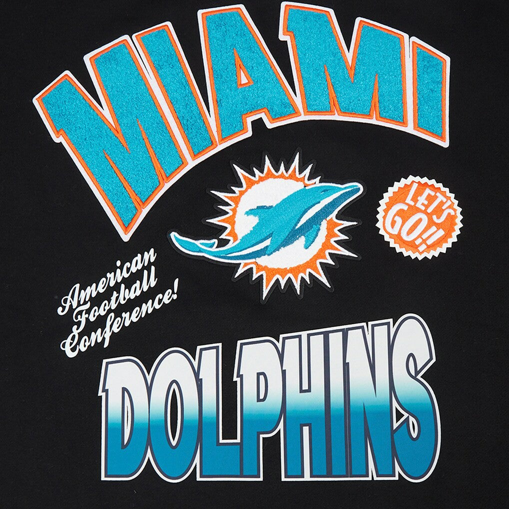 Miami Dolphins Pro Standard Turn It Up Drop Shoulder Pullover Sweatshirt - Black cheap