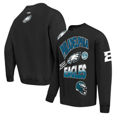 Philadelphia Eagles Pro Standard Turn It Up Drop Shoulder Pullover Sweatshirt - Black cheap