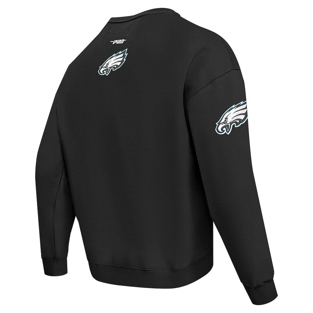 Philadelphia Eagles Pro Standard Turn It Up Drop Shoulder Pullover Sweatshirt - Black cheap