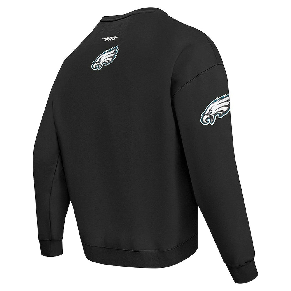 Philadelphia Eagles Pro Standard Turn It Up Drop Shoulder Pullover Sweatshirt - Black cheap