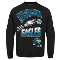 Philadelphia Eagles Pro Standard Turn It Up Drop Shoulder Pullover Sweatshirt - Black cheap