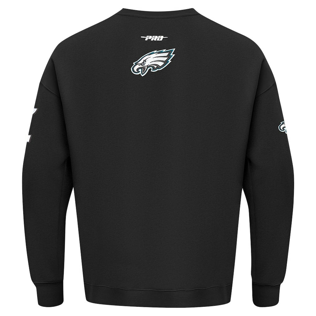 Philadelphia Eagles Pro Standard Turn It Up Drop Shoulder Pullover Sweatshirt - Black cheap