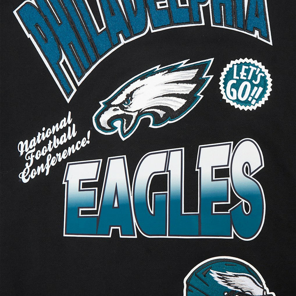 Philadelphia Eagles Pro Standard Turn It Up Drop Shoulder Pullover Sweatshirt - Black cheap