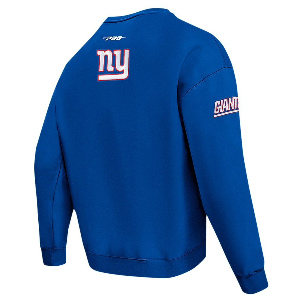 New York Giants Pro Standard Turn It Up Drop Shoulder Pullover Sweatshirt - Royal on sale