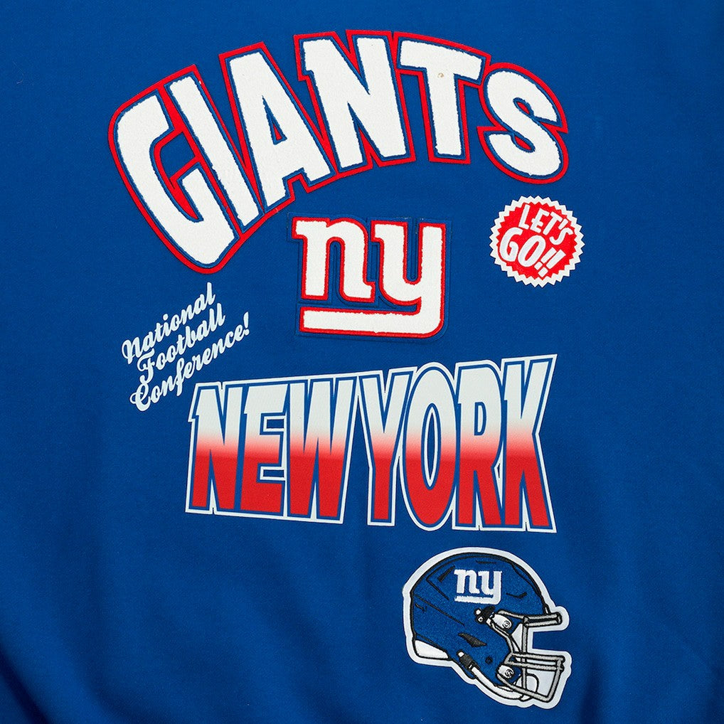 New York Giants Pro Standard Turn It Up Drop Shoulder Pullover Sweatshirt - Royal on sale