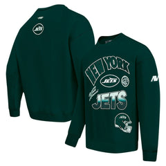 New York Jets Pro Standard Turn It Up Drop Shoulder Pullover Sweatshirt - Green discount