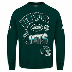 New York Jets Pro Standard Turn It Up Drop Shoulder Pullover Sweatshirt - Green discount