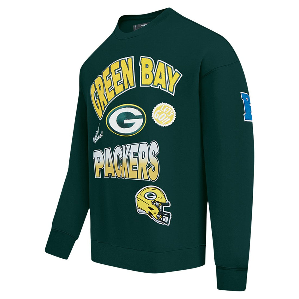 Green Bay Packers Pro Standard Turn It Up Drop Shoulder Pullover Sweatshirt - Green online