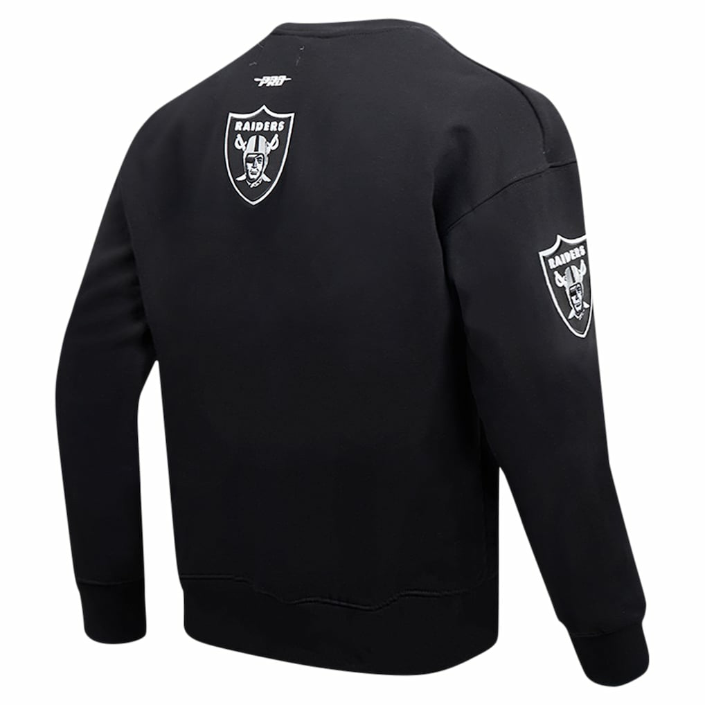 Las Vegas Raiders Pro Standard Turn It Up Drop Shoulder Pullover Sweatshirt - Black sale