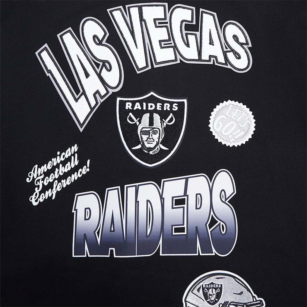 Las Vegas Raiders Pro Standard Turn It Up Drop Shoulder Pullover Sweatshirt - Black sale