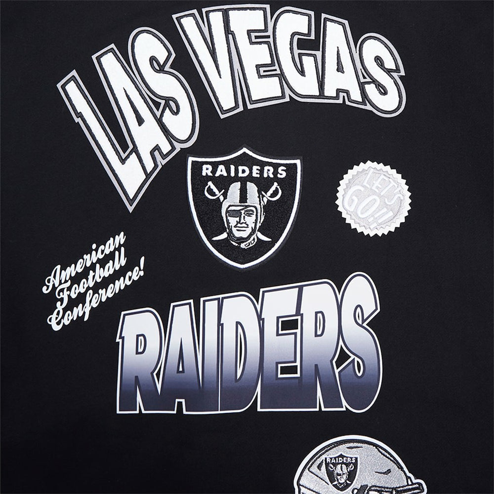Las Vegas Raiders Pro Standard Turn It Up Drop Shoulder Pullover Sweatshirt - Black sale