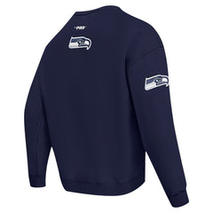 Seattle Seahawks Pro Standard Turn It Up Drop Shoulder Pullover Sweatshirt - College Navy outlet