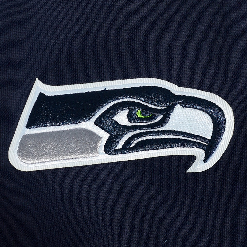 Seattle Seahawks Pro Standard Turn It Up Drop Shoulder Pullover Sweatshirt - College Navy outlet