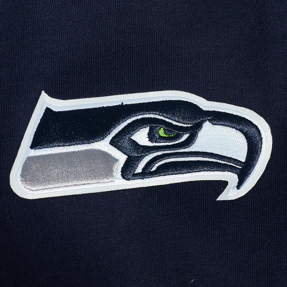 Seattle Seahawks Pro Standard Turn It Up Drop Shoulder Pullover Sweatshirt - College Navy outlet