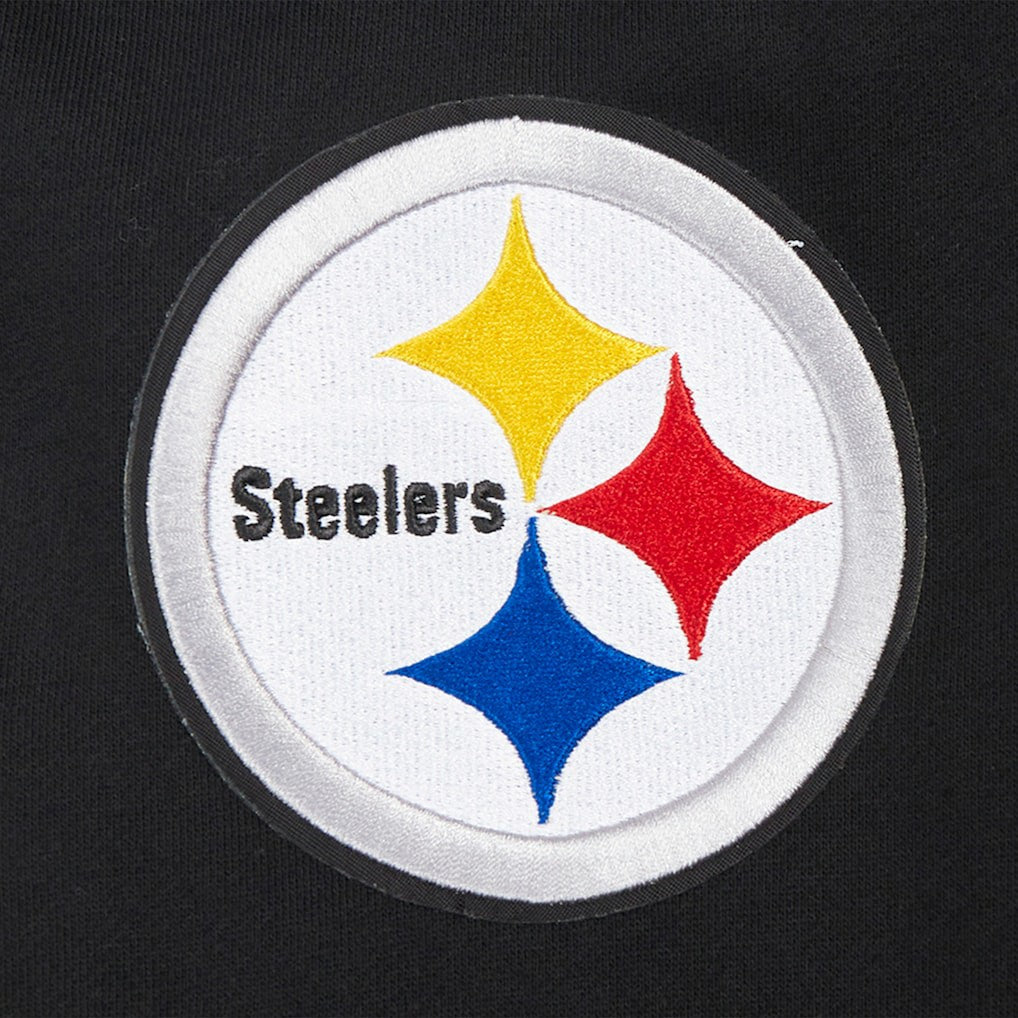 Pittsburgh Steelers Pro Standard Turn It Up Drop Shoulder Pullover Sweatshirt - Black cheap
