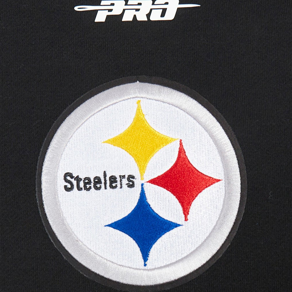 Pittsburgh Steelers Pro Standard Turn It Up Drop Shoulder Pullover Sweatshirt - Black cheap