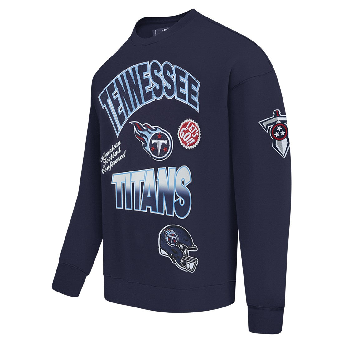 Tennessee Titans Pro Standard Turn It Up Drop Shoulder Pullover Sweatshirt - Navy discount