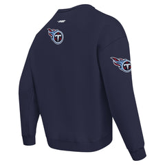Tennessee Titans Pro Standard Turn It Up Drop Shoulder Pullover Sweatshirt - Navy discount