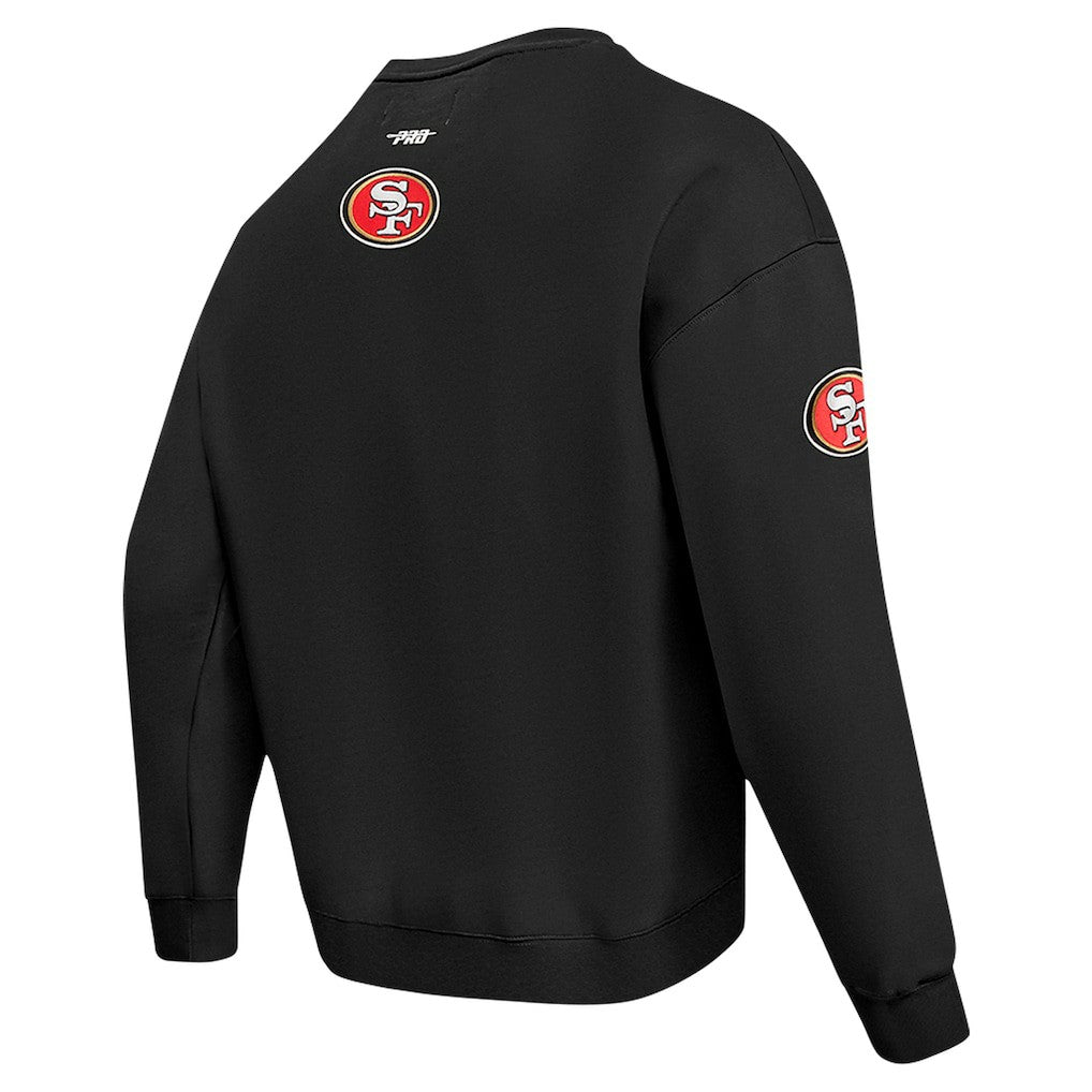 San Francisco 49ers Pro Standard Turn It Up Drop Shoulder Pullover Sweatshirt - Black for sale
